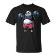 Panda Halterofilia Fitness Gimnasio Entrenamiento Camiseta unisex