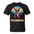 Platzhirsch Beim Wandern Berge T-Shirt