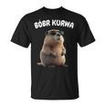 Polish Beaver Saying Bober Kurwa Yes Pierdole Bobr T-Shirt