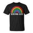 Pride Rainbow Shirt Rainbow Shirt For Women Serving God T-Shirt