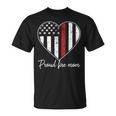 Proud Fire Mom Of A Firefighter Mother Heart T-Shirt
