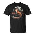 Renard Rouge Clair De Lune Japonais Sakura Fleur De Cerisier T-Shirt