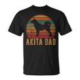 Retro Akita Dad Akita Daddy Dog Owner Pet Father T-Shirt