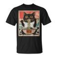 Retro Cat Ramen Japanese Graphic Kawaii Cat Anime T-Shirt