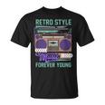 Retro Style Music Forever Young Radio Cassette S T-Shirt