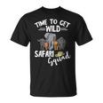 Safari Tour Guide Safari Animals Time To Get Wild Squad T-Shirt