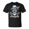 Servus Bayern Skull Bavarian Bua Costume Servus T-Shirt