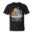 Sloth Sleep At Cup Of Coffee Sloth Sloffee T-Shirt