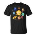 Sonnensystem Planet Weltraum Planeten Kinder Astronaut T-Shirt