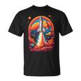 Space Travel With Space Shuttle Rocket Astronaut Dream T-Shirt