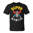 Super Auntie Hero Cape Flying Cartoon Niece Nephew T-Shirt Super Auntie Hero Cape Flying Cartoon Niece Nephew T-Shirt