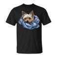 Süßer Hund Offizielles Schlaf Yorkshire Terrier Hunde T-Shirt