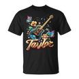 Taylor Primer Nombre I Love Taylor Girls Groovy Birthday Y2k Camiseta unisex