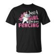 Traje De Esgrima Para Just A Girl Who Loves Fencing Camiseta unisex