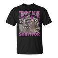 Tummy Ache Survivor Raccoon Meme Bootleg Graphic 90S T-Shirt