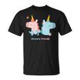 Unicorn Friends Einhorn Freunde Mädchen Kinder T-Shirt