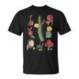 Vintage Botanicalintage Cactusintage Flower Botany Camiseta unisex