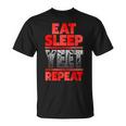 Vintage Yeet Apparel Saying Eat Sleep Repeat T-Shirt