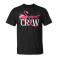 Warrior Support Crew Flamingo Breast Cancer Awareness T-Shirt