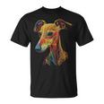 Whippet Dog Motif Pet Illustration Colourful Whippet T-Shirt