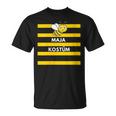 Women's Beekeepers Maja Costume Bee Costume Fancy Dress Bee With-Neck T-Shirt