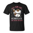 Women's Ich Bin Dieerrückte Mit Den Goat Ich Bin Dieerrückte Mit T-Shirt