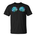 Women's Purple Turquoise Mermaid Shell T-Shirt