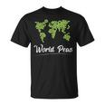World Peace On Earth Pun Achieved World Peas Funny Pun T-Shirt