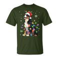 Bernese Mountain Dog Christmas Jumper Xmas Lights T-Shirt