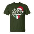 Buon Natale Italian Christmas Christmas Italy Flag Heart T-Shirt