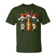 Christmas Beer Bottles With Christmas Hat Beer T-Shirt