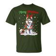 Christmas Outfit Christmas Jumper Husky Dog Christmas T-Shirt