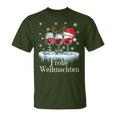 Christmas Red Wine Merry Christmas Reindeer Santa Claus T-Shirt