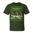 Christmas Trombone Lighting Santa Hat Merry Christmas Trombone T-Shirt