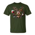 Christmas Wine Lovers Xmas Christmas Reindeer T-Shirt