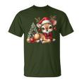 Deerintage Boho Christmas Winter Fawn Animal T-Shirt