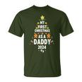 First Christmas As A Daddy 2024 Pregnancy Announcement T-Shirt