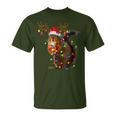 Squirrel Christmas Tree Lights Reindeer Christmas T-Shirt