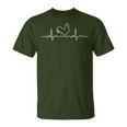 Heartbeat Rooster Chicken Ecg Farmer Chicken Coop Xmas T-Shirt