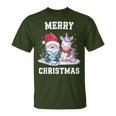 Merry Christmas Santa Hat Gnome Unicorn Xmas Party Christmas T-Shirt