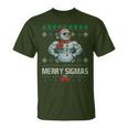 Merry Sigmas Bruh Snowman Sigma Male Skibidi Christmas T-Shirt