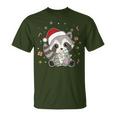 Raccoon Christmas Animals Fairy Lights Raccoon T-Shirt