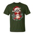 Raccoon Coffee Children Christmas Raccoon T-Shirt