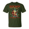 Rocking Around The Christmas Tree Santa Rock And Roll Guitar T-Shirt