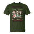 Ugly Christmas Sweater Fa La La Llama Merry Xmas Cute Alpaca T-Shirt