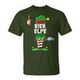 Women's Beer Elf Partner Look Beer Drinking Christmas Family T-Shirt