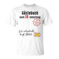 18Th Birthday Boy Girl 18 Years Guest Book T-Shirt