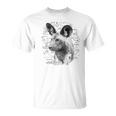 African Wild Dog Close-Up On Vintage Africa Map Safari Theme T-Shirt