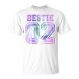 Bff 02 Best Friends Matching Bestie For 2 Tie Dye On Back T-Shirt