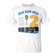 Children's 2 Years Boy Little Bus Driver 2Nd Birthday Bus Articulated Bus T-Shirt